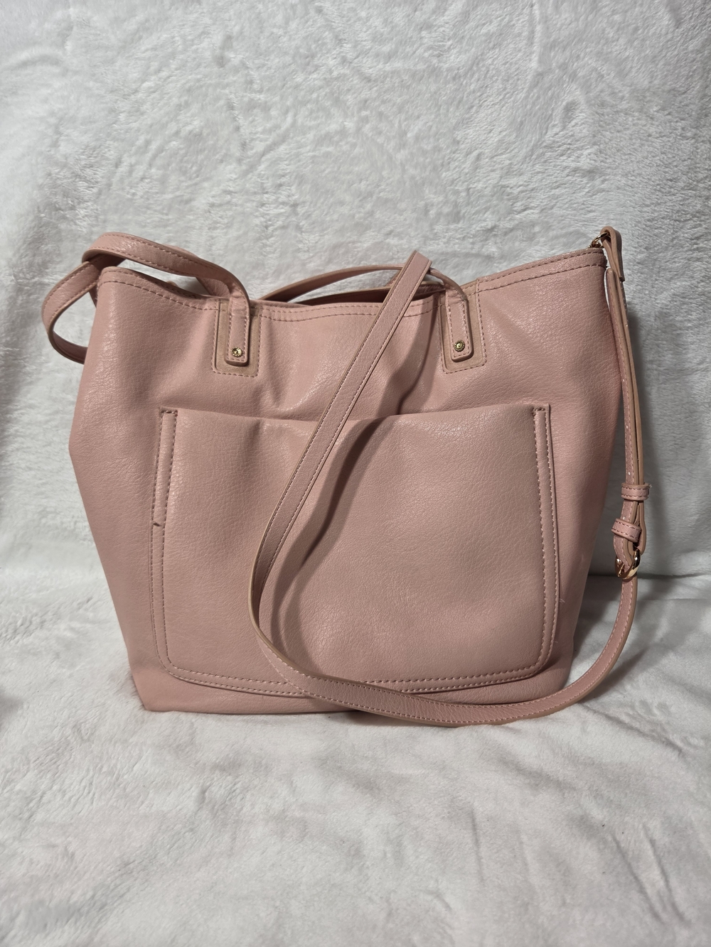 LC Lauren Conrad Blush Pink Front-Pocket Tote